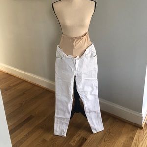 Maternity Full-Panel Rockstar Skinny White Jeans